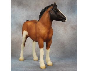 Breyer Test Color Clydesdale Foal Bay Roan Sabino