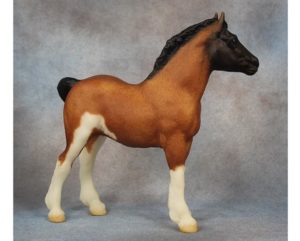 Breyer Test Color Clydesdale Foal Bay Roan Sabino