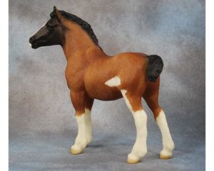 Breyer Test Color Clydesdale Foal Bay Roan Sabino