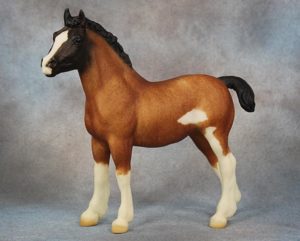 Breyer Test Color Clydesdale Foal Bay Roan Sabino