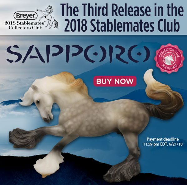 Breyer Sapporo 712247 2018 Stablemate Club Special Run