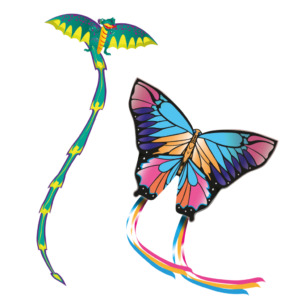 Popup Butterfly and Dragon Kites